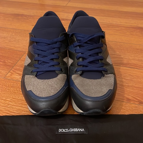 DOLCE & GABBANA
Color-block pebbled-leather, suede and neoprene sneakers! - Picture 3 of 5